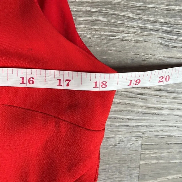 ALC Clarence Ruffled Front Dress Red - Picture 11 of 12